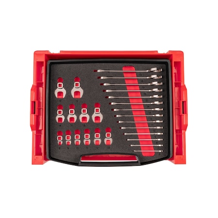 Tekton Crowfoot Wrench Set, Metric, 26 pcs, Satin Nickel OLB94207